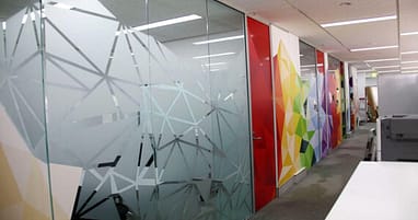 Jaipur Signage cut design frosted film on glass