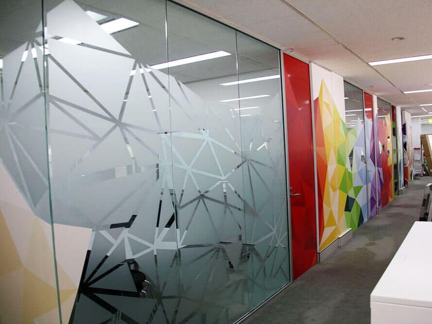 Jaipur Signage cut design frosted film on glass